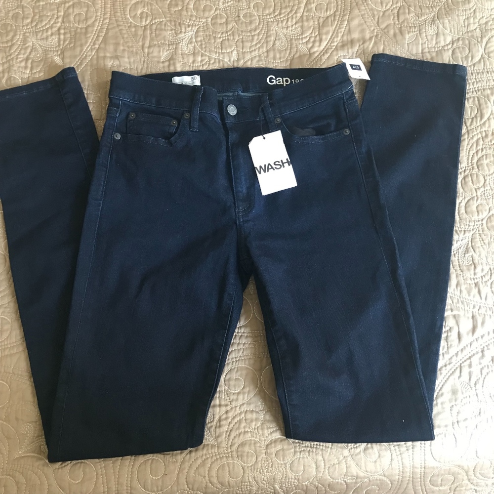Women's Gap Navy Slim Straight Jeans Sz 30L